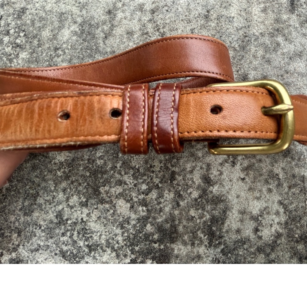 Coach Belt Leather British Tan Solid Brass Vintage USA Heritage 6300